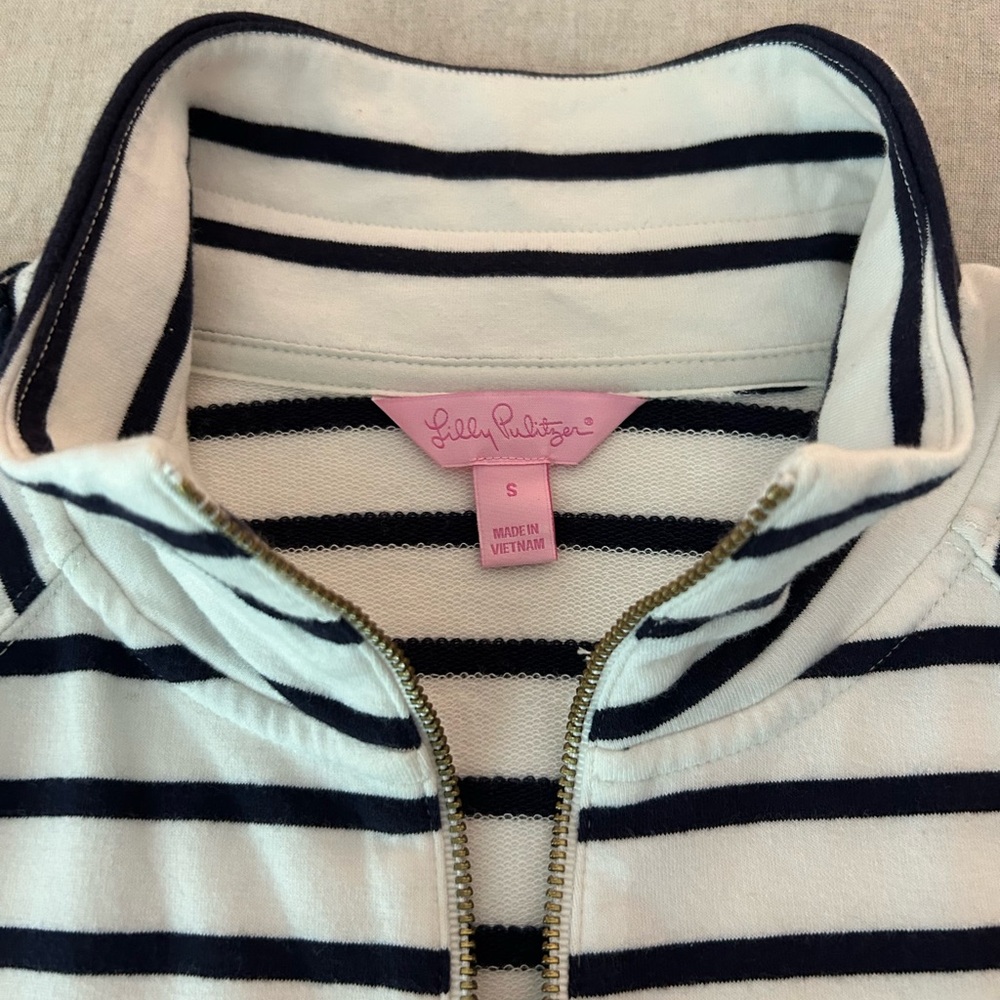 Lilly Pulitzer Striped Zip-Up Sweater Dress